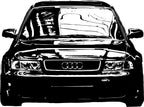 Naklejka AUDI A4 FRONT