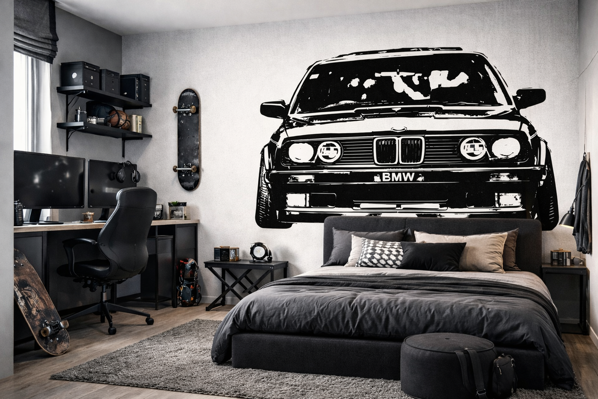 Naklejka Bmw E30 Front