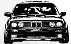 Naklejka Bmw E30 Front