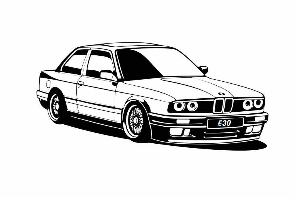Naklejka BMW E30 GWINT