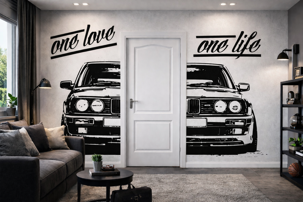 Naklejka BMW E30 DRZWI
